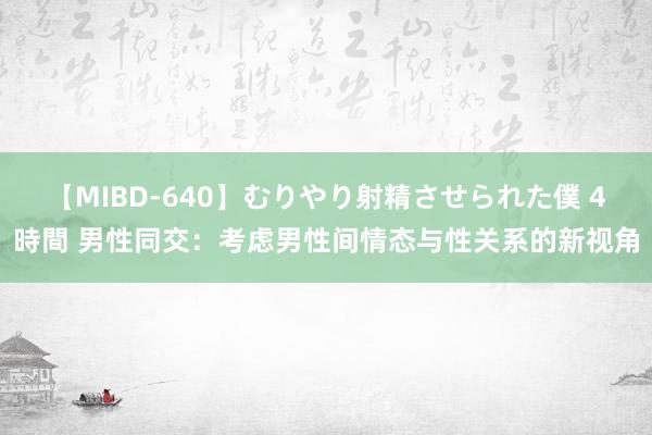 【MIBD-640】むりやり射精させられた僕 4時間 男性同交：考虑男性间情态与性关系的新视角