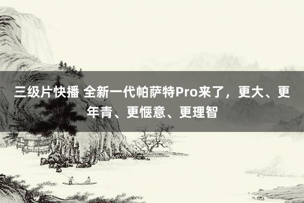 三级片快播 全新一代帕萨特Pro来了，更大、更年青、更惬意、更理智