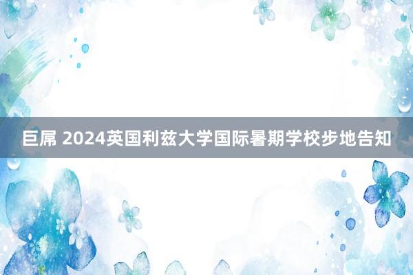 巨屌 2024英国利兹大学国际暑期学校步地告知